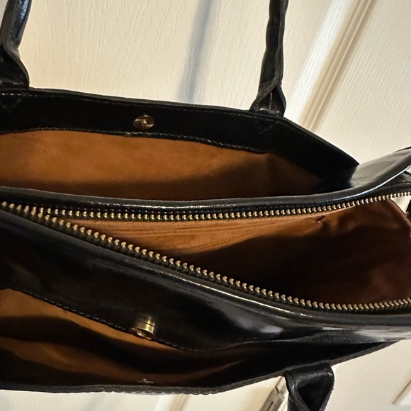 Patricia Nash Black and Red Tartan Plaid Shoulder Tote - Picture 13 of 14